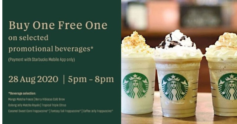 Starbucks Malaysia Offers Buy 1 Get 1 Free Promotion Today Will Make You Excited